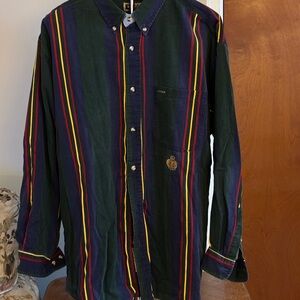 Men's Striped Button-Down Shirt